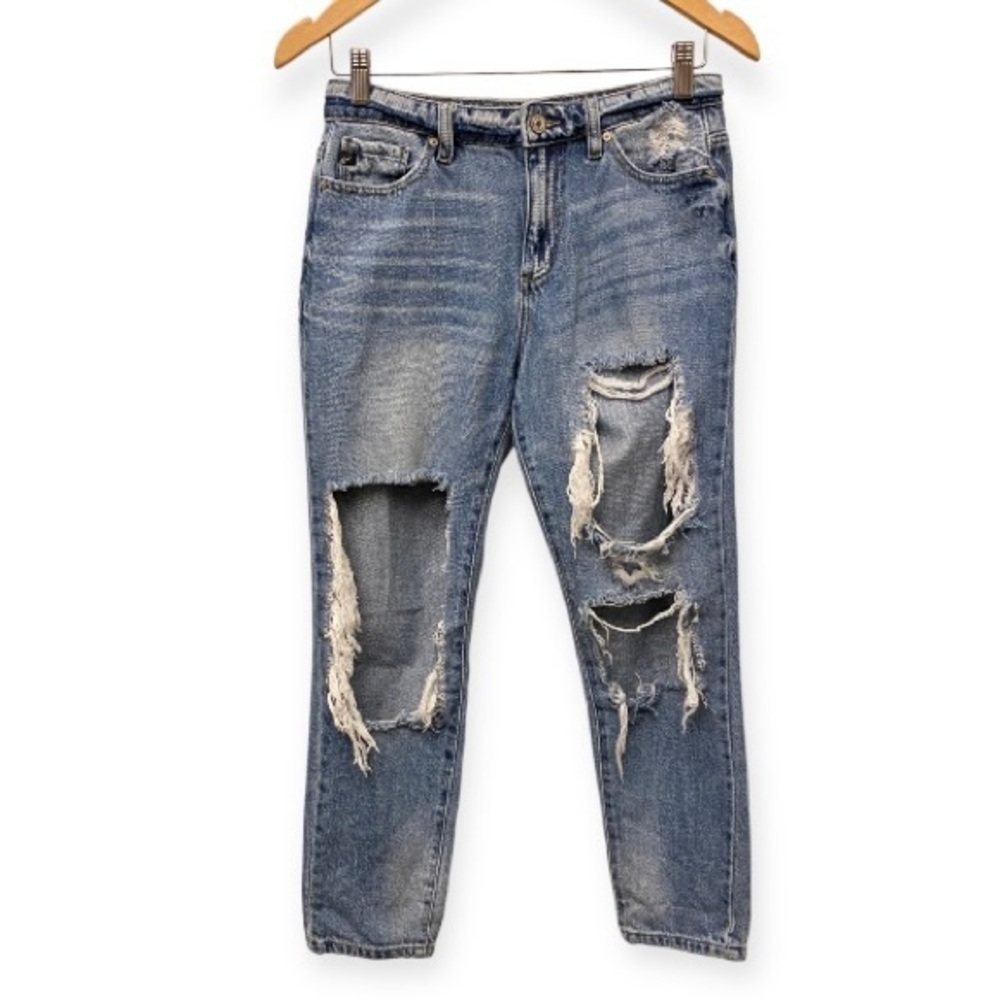 KanCan 3 (25) Ruby High Rise Jeans Distressed Boyfriend Fit Style KC8571M - Picture 3 of 13
